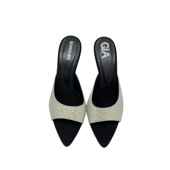 Gia Borghini 'Perni' Black Leather 04 Sandals Size 38.5 - Picture 4 of 5